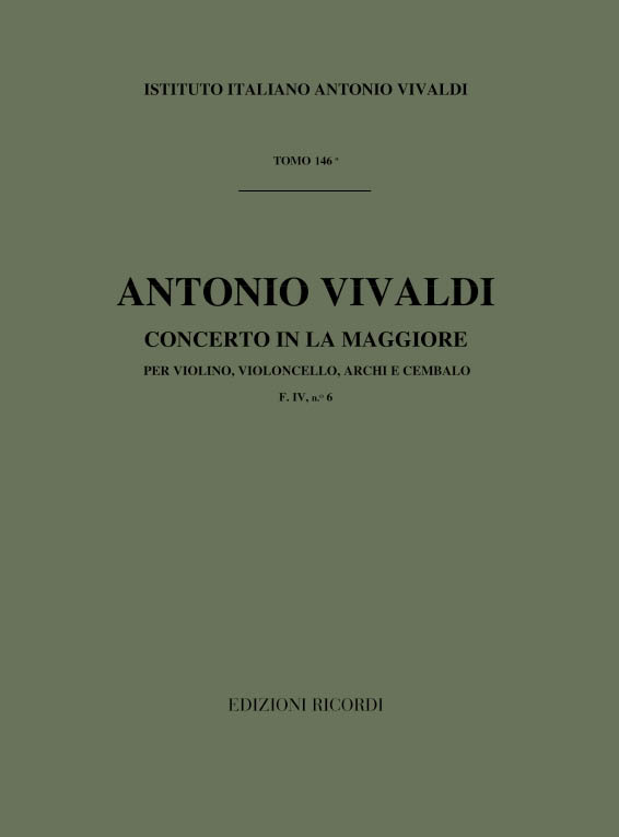 Concerto in La maggiore per violino, violoncello, archi e cembalo 