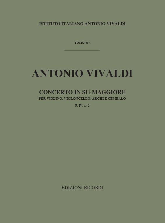 Concerto in Si bemolle maggiore per violino, violoncello, archi e cembalo 