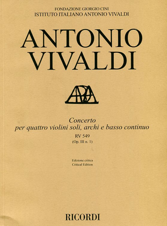 Concerto per quattro violini soli, archi e basso continuo (Op. III n. 1)