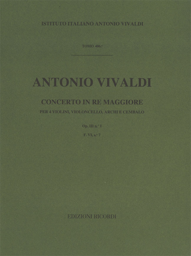 Concerto in Re maggiore per quattro violini, violoncello, archi e cembalo