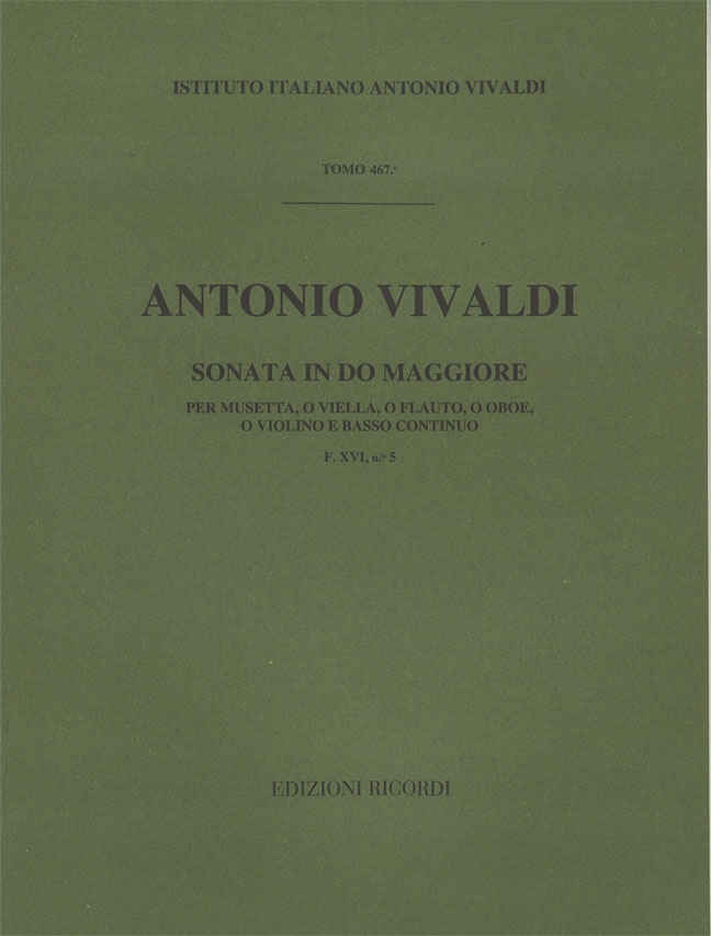 Sonata in Do maggiore per musetta, o viella, o flauto, o oboe, o violino e basso continuo