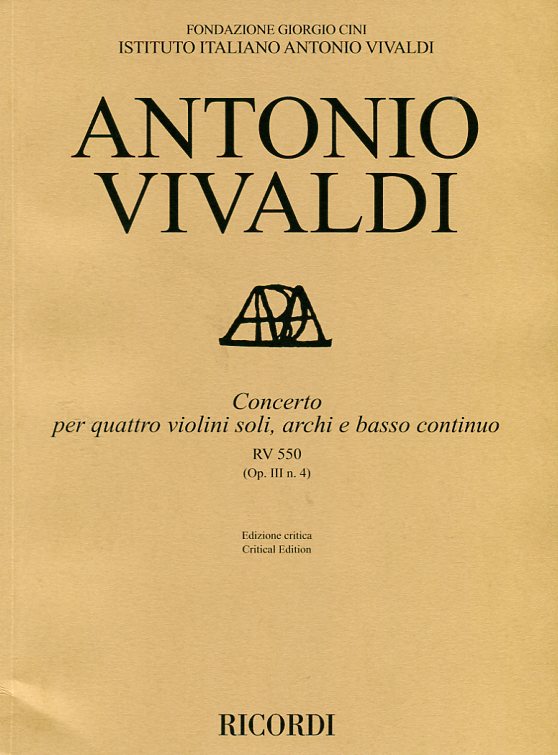 Concerto per quattro violini soli, archi e basso continuo (Op. III n. 4)