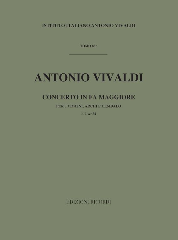 Concerto in Fa maggiore per tre violini, archi e cembalo 