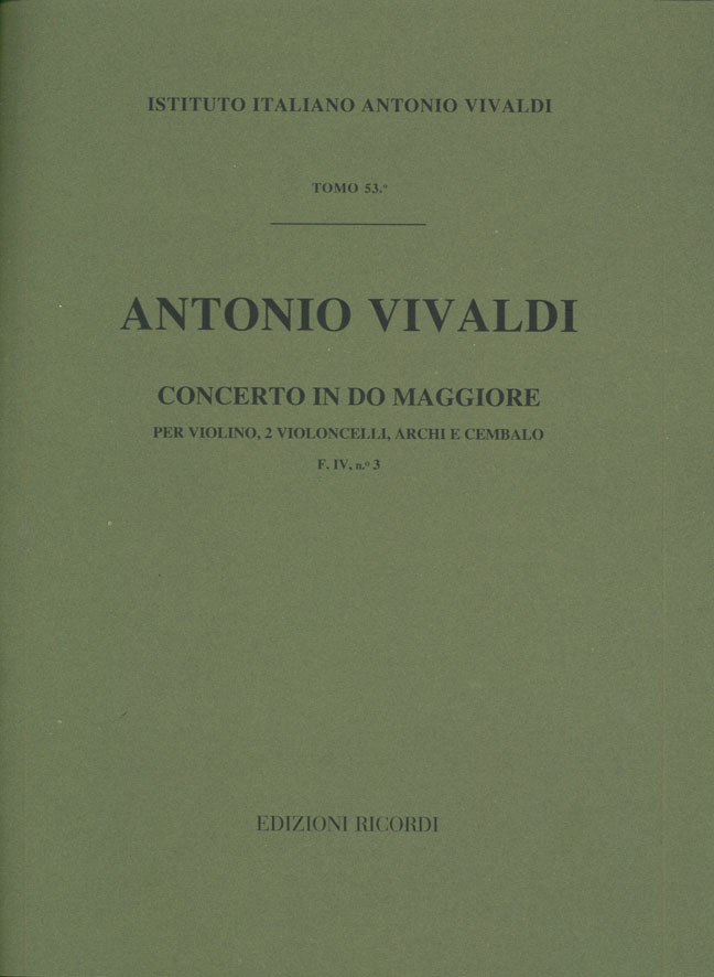 Concerto in Do maggiore per violino, due violoncelli, archi e cembalo