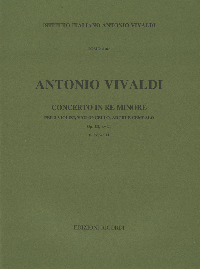 Concerto in Re minore per due violini, violoncello, archi e cembalo