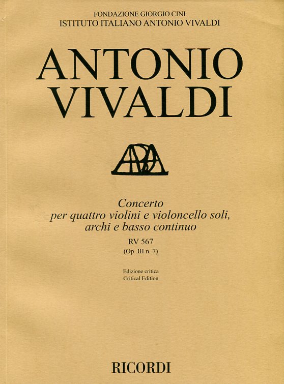 Concerto per quattro violini e violoncello soli, archi e basso continuo (Op. III n. 7)