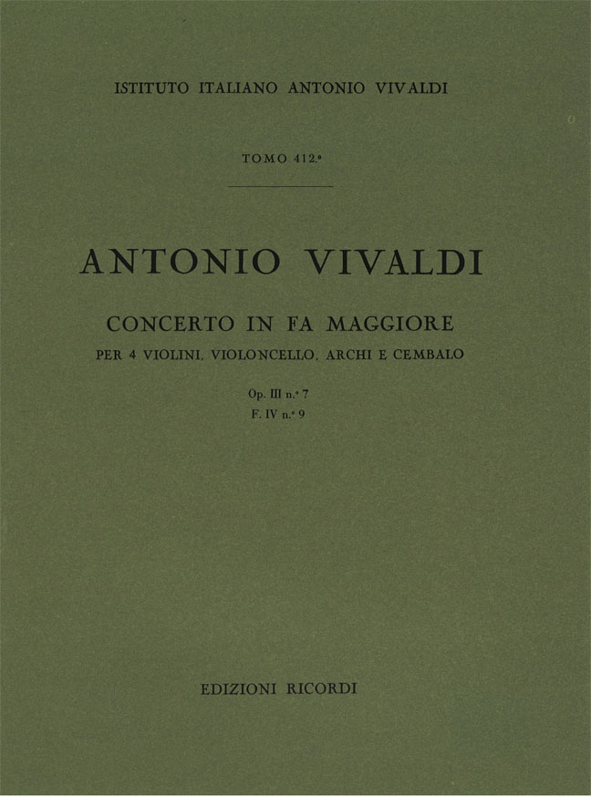 Concerto in Fa maggiore per quattro violini, violoncello, archi e cembalo