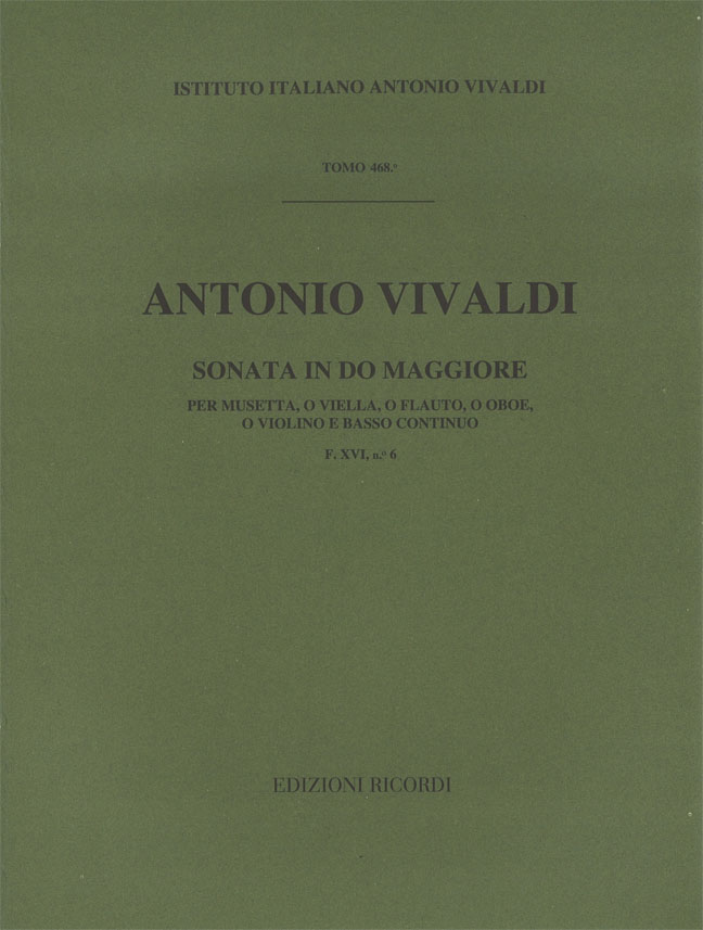 Sonata in Do maggiore per musetta, o viella, o flauto, o oboe, o violino e basso continuo