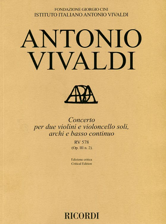 Concerto per due violini e violoncello soli, archi e basso continuo (Op. III n. 2)