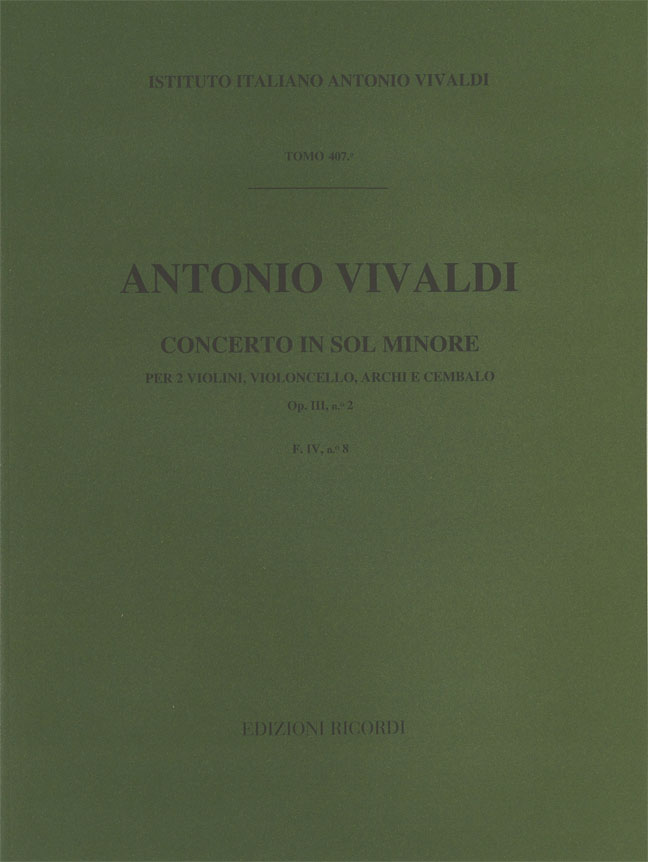 Concerto in Sol minore per due violini, violoncello, archi e cembalo