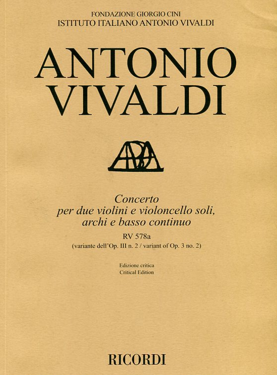Concerto per due violini e violoncello soli, archi e basso continuo (variante dell'Op. III n. 2)
