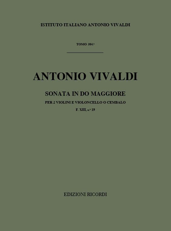 Sonata in Do maggiore per due violini e violoncello o cembalo