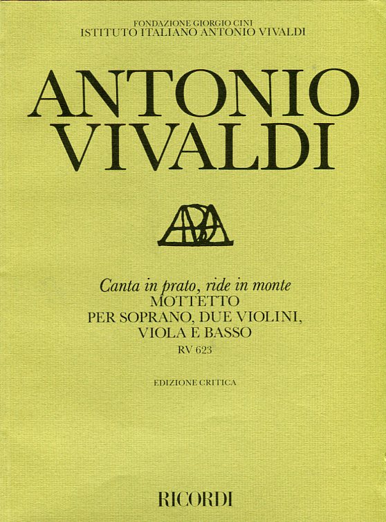 Canta in prato, ride in monte, Mottetto per soprano, due violini, viola e basso