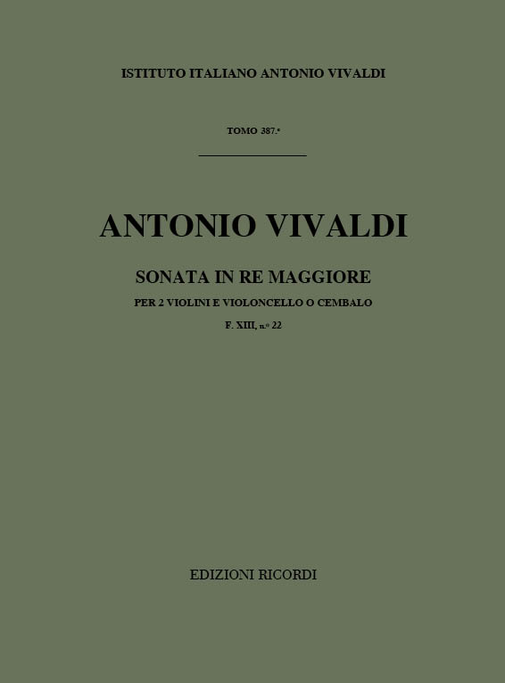 Sonata in Re maggiore per due violini e violoncello o cembalo