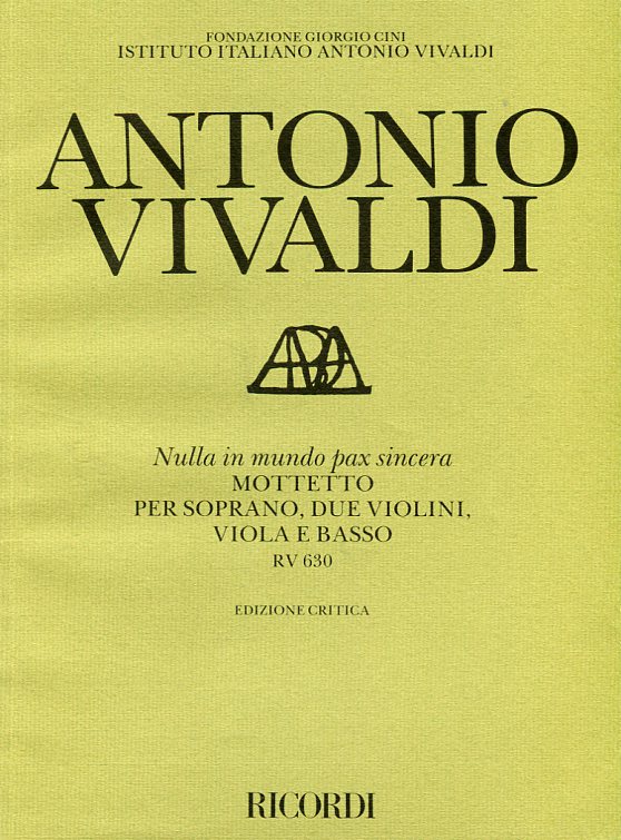 Nulla in mundo pax sincera, Mottetto per soprano, due violini, viola e basso