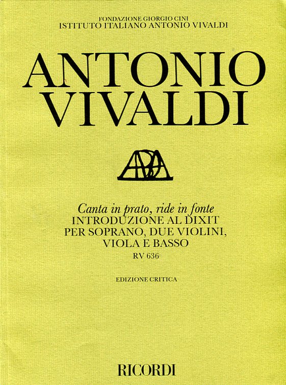 Canta in prato, ride in fonte, Introduzione al Dixit per soprano, due violini, viola e basso