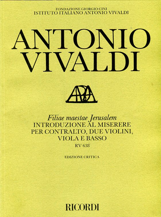 Filiae mestae Jerusalem, Introduzione al Miserere per contralto, due violini, viola e basso