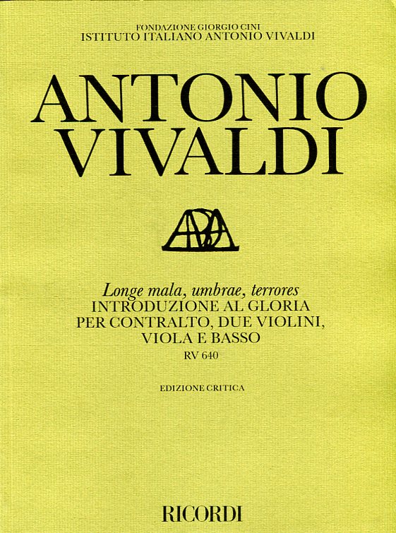 Longe mala, umbrae, terrores, Introduzione al Gloria per contralto, due violini, viola e basso