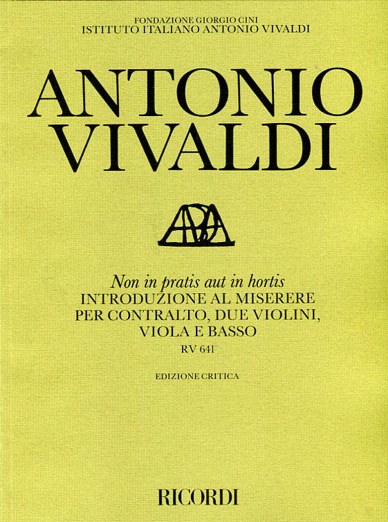 Non in pratis aut in hortis, Introduzione al Miserere per contralto, due violini, viola e basso