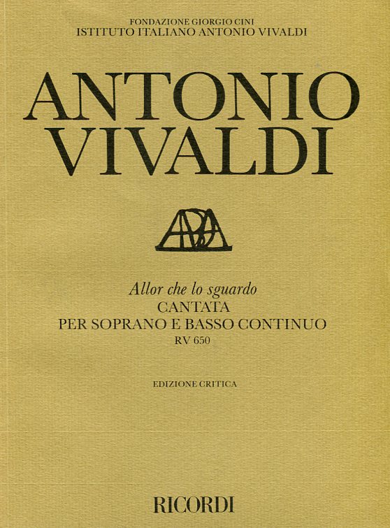 Allor che lo sguardo, Cantata per soprano e basso continuo