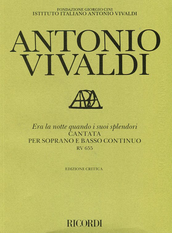 Era la notte quando i suoi splendori, Cantata per soprano e basso continuo