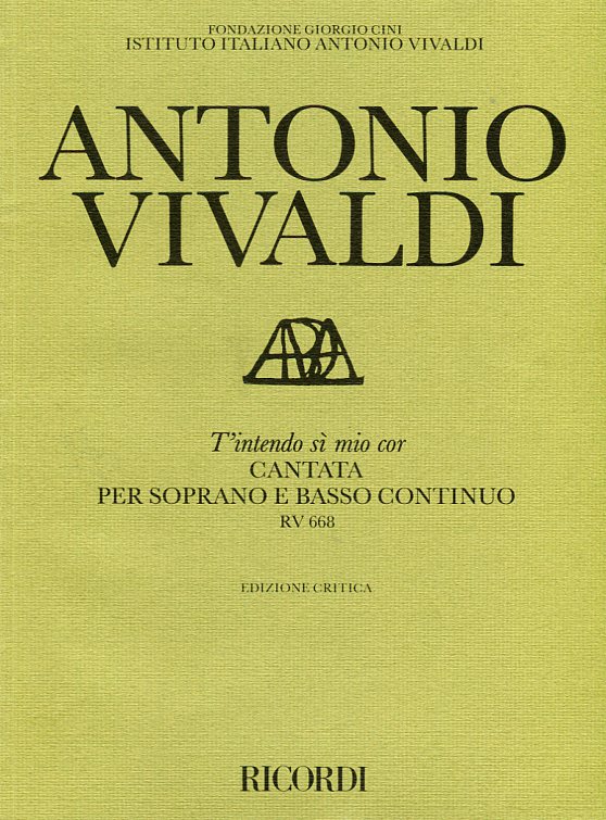 T'intendo sì mio cor, Cantata per soprano e basso continuo