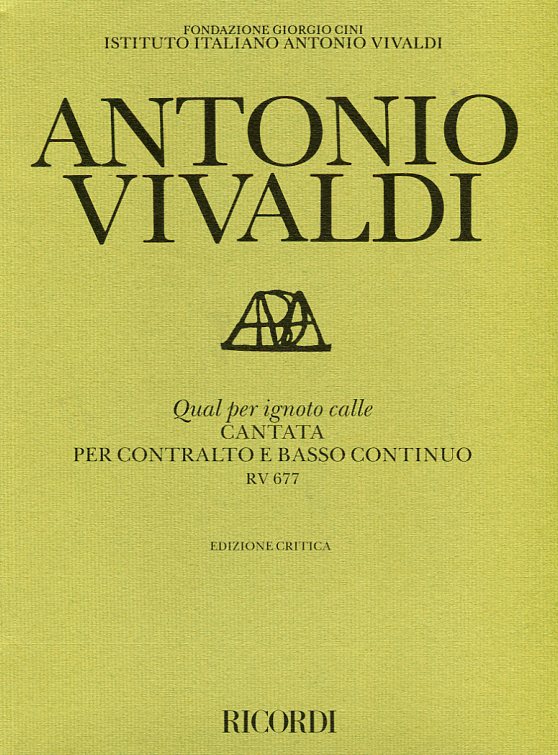 Qual per ignoto calle, Cantata per contralto e basso continuo