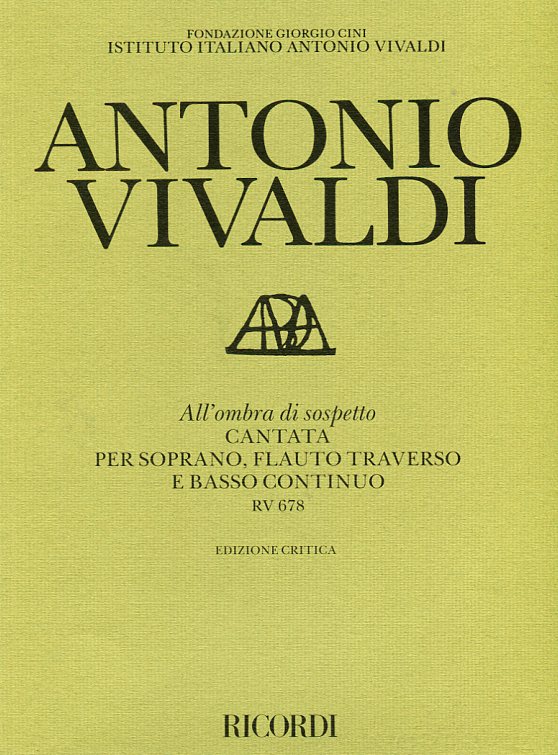 All'ombra di sospetto, Cantata per soprano, flauto traverso e basso continuo