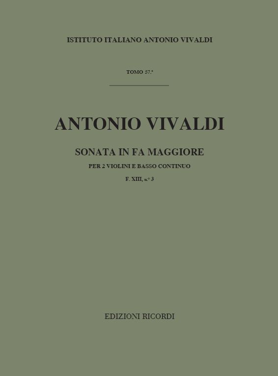 Sonata in Fa maggiore per due violini e basso continuo