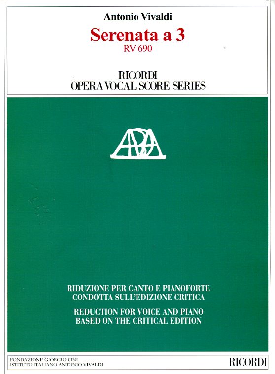 Serenata a 3 - Riduzione per canto e pianoforte condotta sull'edizione critica