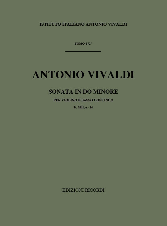 Sonata in Do minore per violino e basso continuo