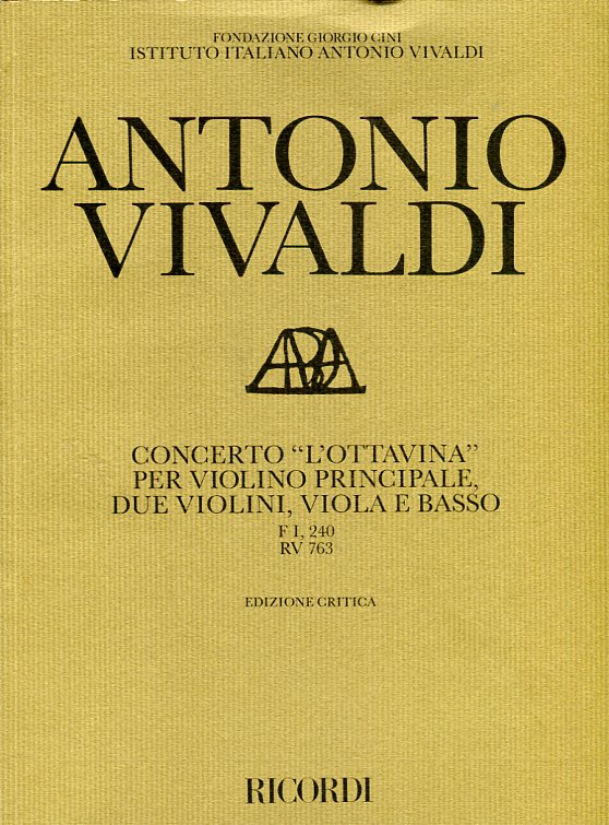 Concerto "L'ottavina" per violino principale, due violini, viola e basso