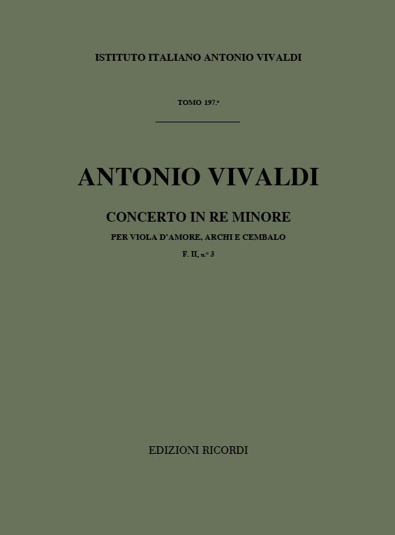 Concerto in Re minore per viola d'amore, archi e cembalo