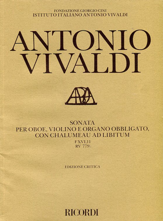 Sonata per oboe, violino e organo obbligato, con chalumeau ad libitum