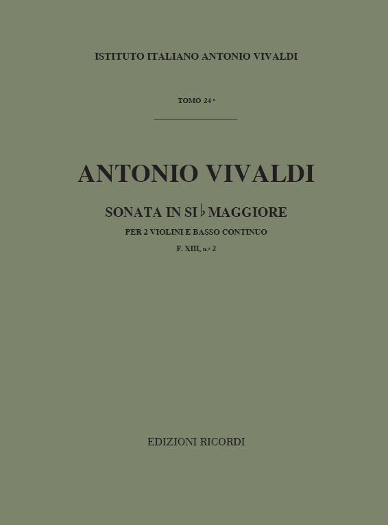 Sonata in Si bemolle maggiore per due violini e basso continuo