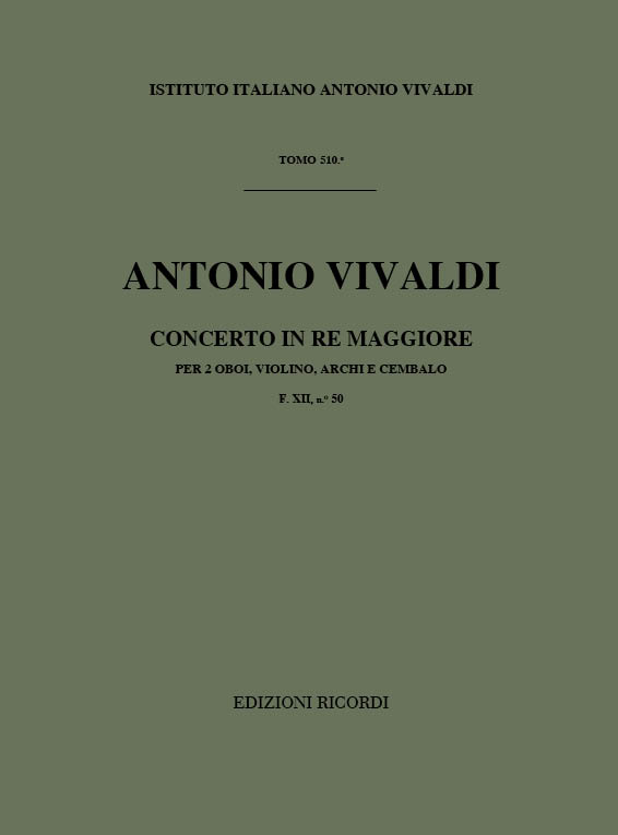 Concerto in Re maggiore per due oboi, violino, archi e cembalo