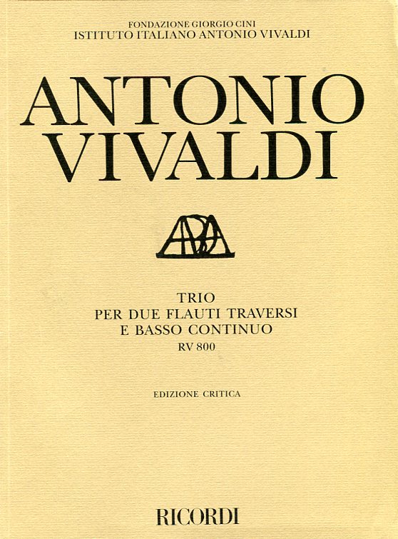 Trio per due flauti traversi e basso continuo