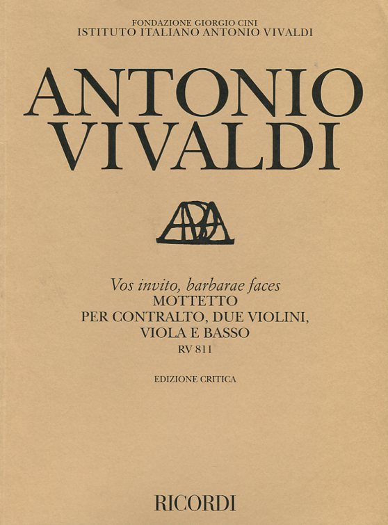 Vos invito, barbarae faces, Mottetto per contralto, due violini, viola e basso 
