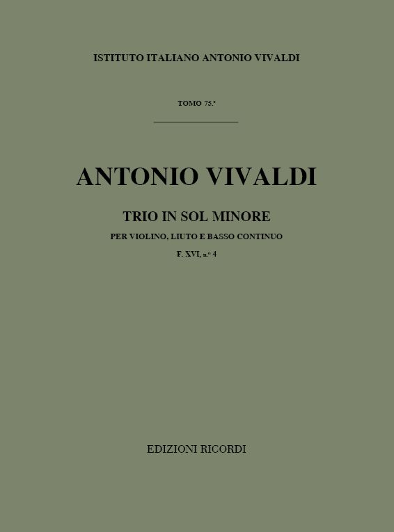 Trio in Sol minore per violino, liuto e basso continuo