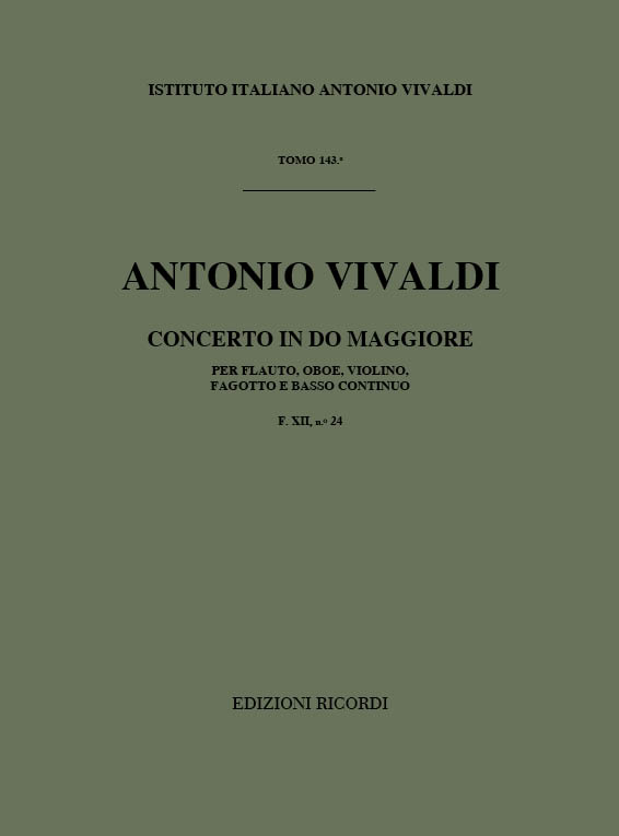 Concerto in Do maggiore per flauto, oboe, violino, fagotto e basso continuo