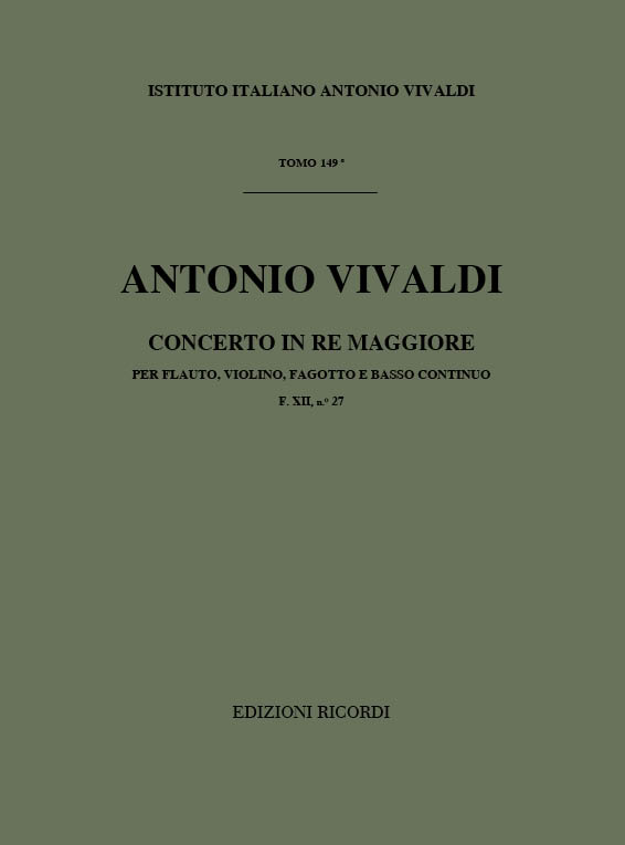 Concerto in Re maggiore per flauto, violino, fagotto e basso continuo