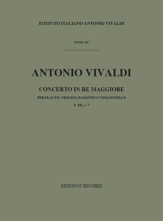 Concerto in Re maggiore per flauto, violino, fagotto o violoncello