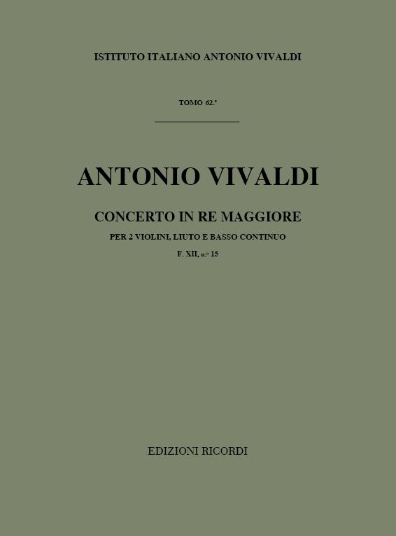Concerto in Re maggiore per due violini, liuto e basso continuo
