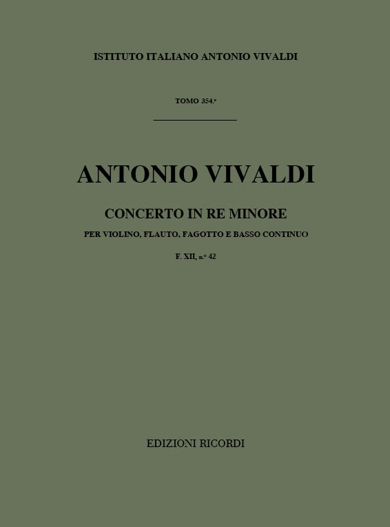 Concerto in Re minore per violino, flauto, fagotto e basso continuo